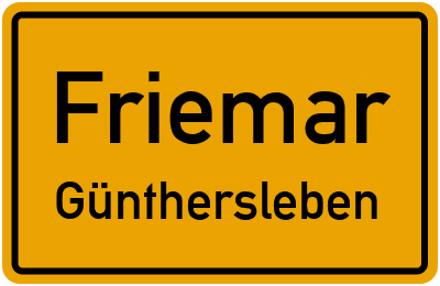 Straßenverzeichnis Friemar Günthersleben