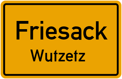 Straßenverzeichnis Friesack Wutzetz