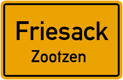 Straßenverzeichnis Friesack Zootzen