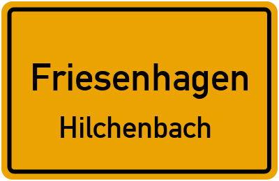 Ortsschild Friesenhagen Hilchenbach