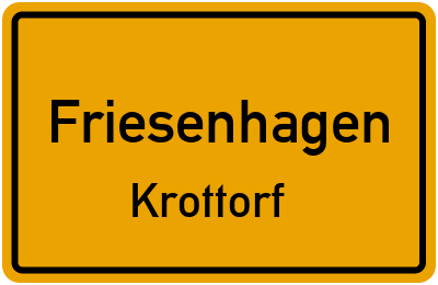 Ortsschild Friesenhagen Krottorf