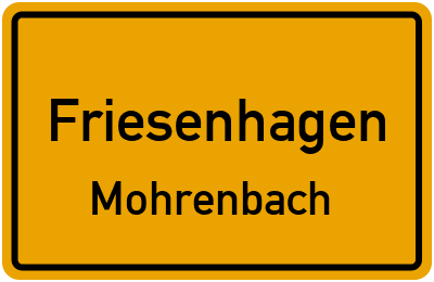 Straßenverzeichnis Friesenhagen Mohrenbach