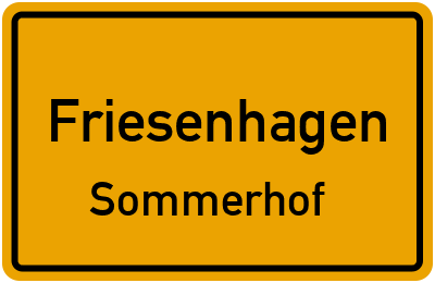 Ortsschild Friesenhagen Sommerhof