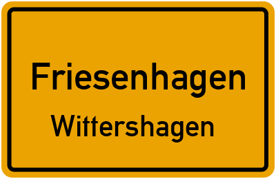 Ortsschild Friesenhagen Wittershagen