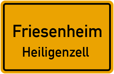 Ortsschild Friesenheim Heiligenzell