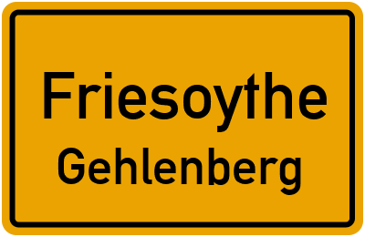 Ortsschild Friesoythe Gehlenberg