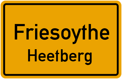 Ortsschild Friesoythe Heetberg