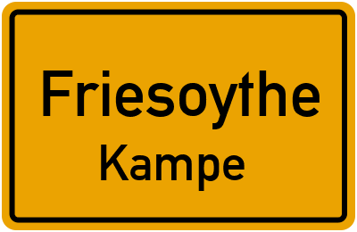 Ortsschild Friesoythe Kampe