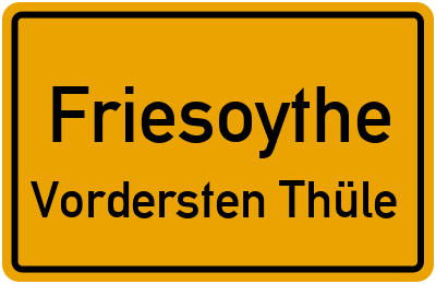 Straßenverzeichnis Friesoythe Vordersten Thüle