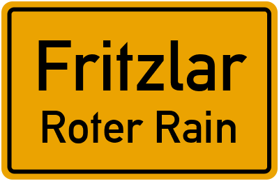 Straßenverzeichnis Fritzlar Roter Rain