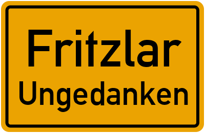 Straßenverzeichnis Fritzlar Ungedanken