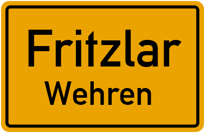 Straßenverzeichnis Fritzlar Wehren