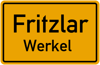 Ortsschild Fritzlar Werkel