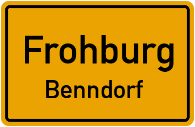 Ortsschild Frohburg Benndorf