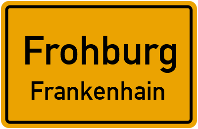 Ortsschild Frohburg Frankenhain