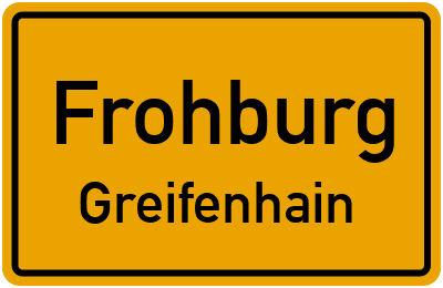 Ortsschild Frohburg Greifenhain