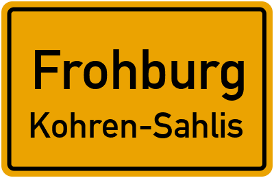 Ortsschild Frohburg Kohren-Sahlis