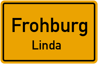 Ortsschild Frohburg Linda