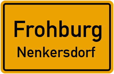 Ortsschild Frohburg Nenkersdorf