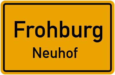 Ortsschild Frohburg Neuhof
