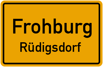 Ortsschild Frohburg Rüdigsdorf