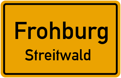 Ortsschild Frohburg Streitwald