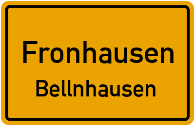 Ortsschild Fronhausen Bellnhausen