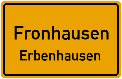 Ortsschild Fronhausen Erbenhausen