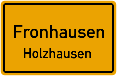 Ortsschild Fronhausen Holzhausen