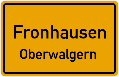 Straßenverzeichnis Fronhausen Oberwalgern