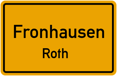Straßenverzeichnis Fronhausen Roth