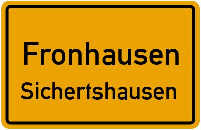 Straßenverzeichnis Fronhausen Sichertshausen