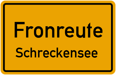 Straßenverzeichnis Fronreute Schreckensee