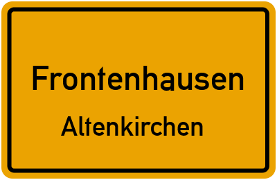 Ortsschild Frontenhausen Altenkirchen