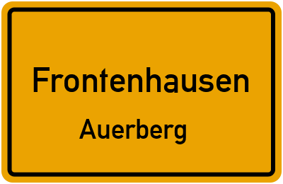 Ortsschild Frontenhausen Auerberg