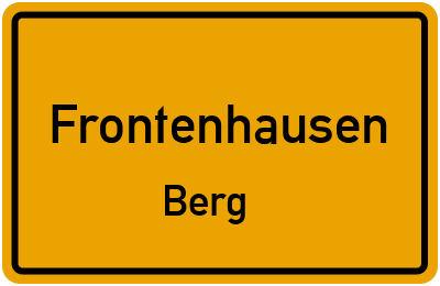 Ortsschild Frontenhausen Berg