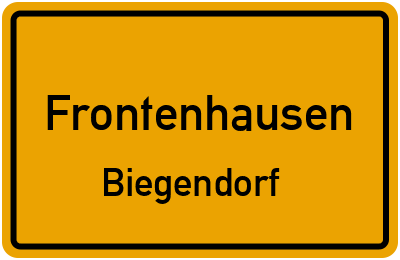 Straßenverzeichnis Frontenhausen Biegendorf