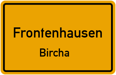 Ortsschild Frontenhausen Bircha