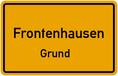 Ortsschild Frontenhausen Grund