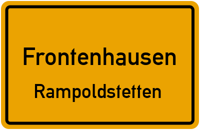 Ortsschild Frontenhausen Rampoldstetten