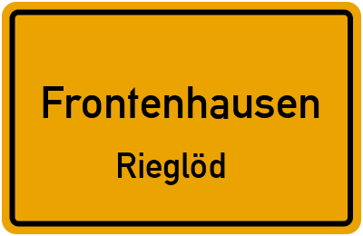 Ortsschild Frontenhausen Rieglöd