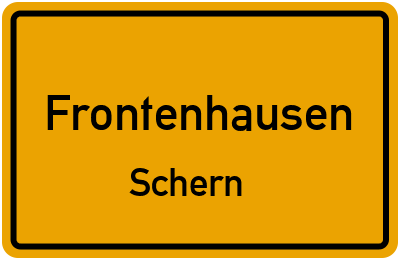 Ortsschild Frontenhausen Schern