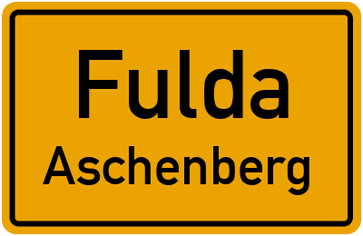 Ortsschild Fulda Aschenberg