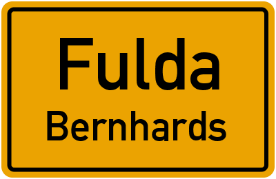 Ortsschild Fulda Bernhards
