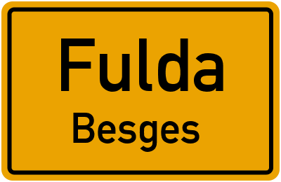 Ortsschild Fulda Besges