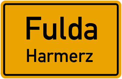 Ortsschild Fulda Harmerz