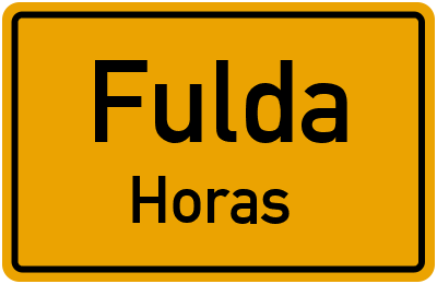 Straßenverzeichnis Fulda Horas