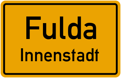 Ortsschild Fulda Innenstadt