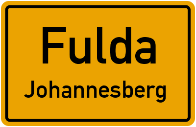 Ortsschild Fulda Johannesberg