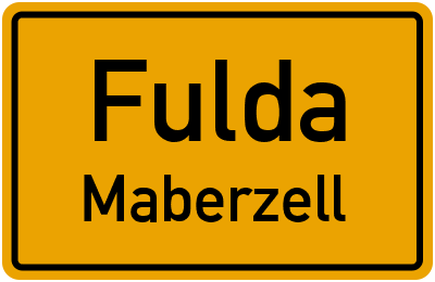 Ortsschild Fulda Maberzell